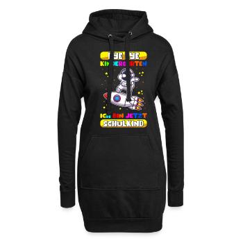 Einschulung Schule Schulanfang Schulkind Geschenk - Hoodie-Kleid - Schwarz - Vorne