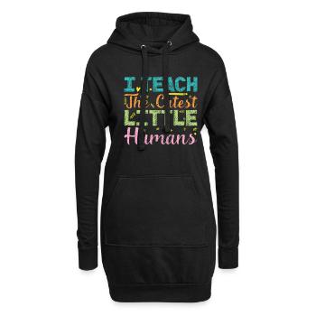 Enseignante éducatrice en éducation de la petite enfance - Sweat-shirt à capuche long Femme - noir - Devant