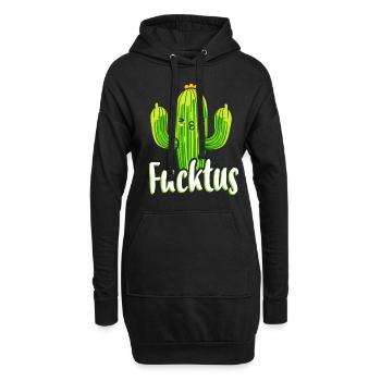 Fucktus drôle de cactus plante cactus succulente - Sweat-shirt à capuche long Femme - noir - Devant