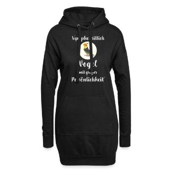 Nymphensittich I Papagei Kakadu Motiv für Vogel - Hoodie-Kleid - Schwarz - Vorne