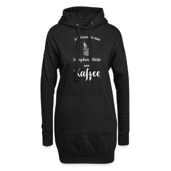 Nymphensittich I Papagei Kakadu Motiv für Vogel - Hoodie-Kleid - Schwarz - Vorne