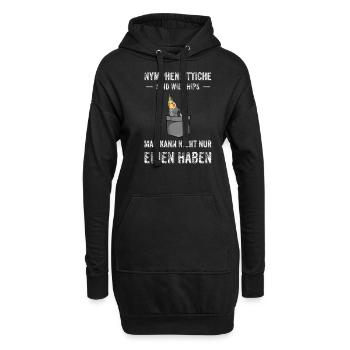 Nymphensittich I Papagei Kakadu Motiv für Vogel - Hoodie-Kleid - Schwarz - Vorne