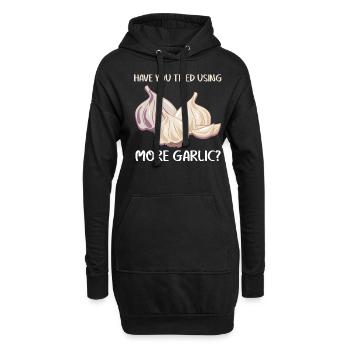 Knoblauch Knoblauchzehen - Hoodie-Kleid - Schwarz - Vorne
