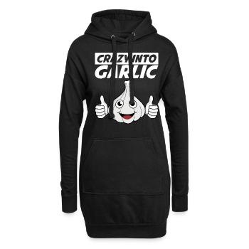 Crazy into Garlic - Hoodie-Kleid - Schwarz - Vorne