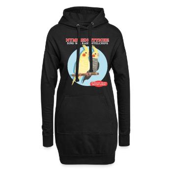 Nymphensittich Vogelbesitzer Geschenk - Hoodie-Kleid - Schwarz - Vorne