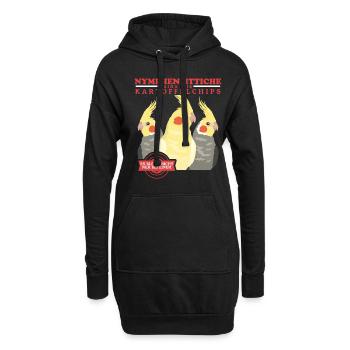 Nymphensittiche Vogel Vogelbesitzer Geschenk - Hoodie-Kleid - Schwarz - Vorne