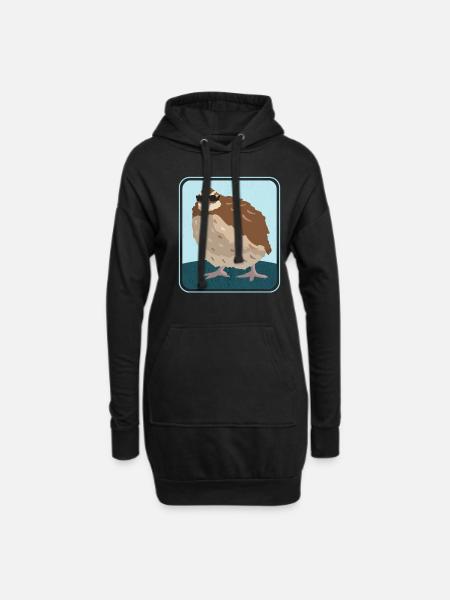 Wachtel Wachtelzüchter | Wachtelhaltung Geschenk - Hoodie-Kleid - Schwarz