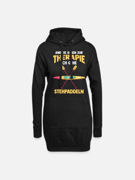 Stand Up Paddeling - Hoodie-Kleid - Schwarz