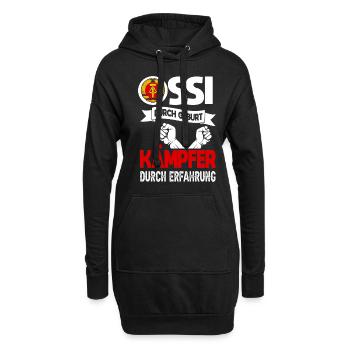 Cooles Ostdeutschland Spruch Motiv - Hoodie-Kleid - Schwarz - Vorne
