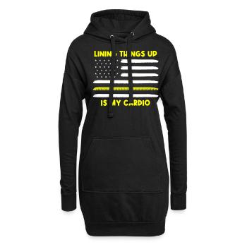 Carreleurs, carreleurs, carreleurs - Sweat-shirt à capuche long Femme - noir - Devant