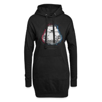 Yoga Igel Igel Yoga - Hoodie-Kleid - Schwarz - Vorne