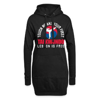 TKD Korean Martial Arts Tae Kwon - Hoodie-Kleid - Schwarz - Vorne