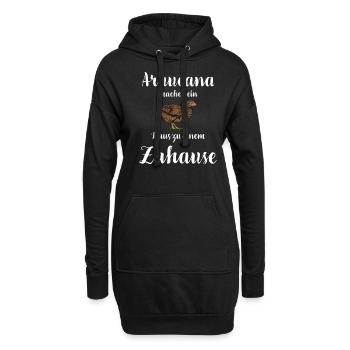 Araucana Hühner I Hühnerrasse Huhn Motiv für - Hoodie-Kleid - Schwarz - Vorne