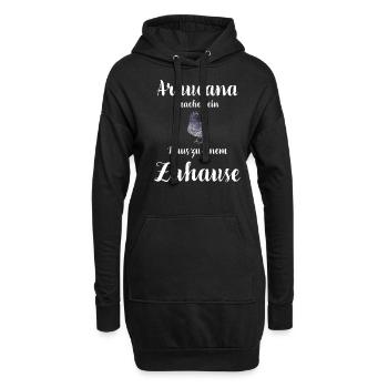 Araucana Hühner I Hühnerrasse Huhn Motiv für - Hoodie-Kleid - Schwarz - Vorne