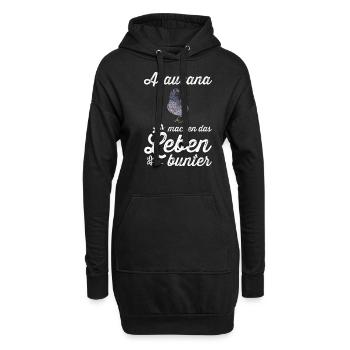 Araucana Hühner I Hühnerrasse Huhn Motiv für - Hoodie-Kleid - Schwarz - Vorne