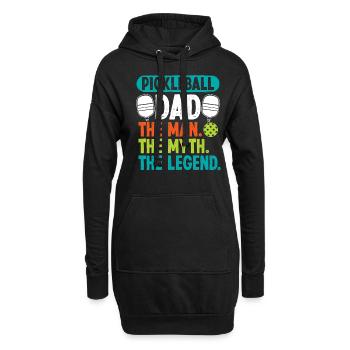 Pickleball Dad the Man - Hoodie-Kleid - Schwarz - Vorne