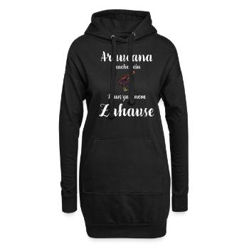 Araucana Hühner I Hühnerrasse Huhn Motiv für - Hoodie-Kleid - Schwarz - Vorne