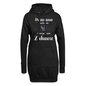 Araucana Hühner I Hühnerrasse Huhn Motiv für - Hoodie-Kleid - Schwarz - Vorne