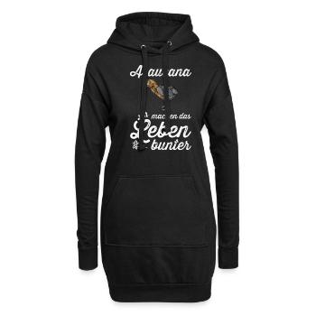Araucana Hühner I Hühnerrasse Huhn Motiv für - Hoodie-Kleid - Schwarz - Vorne