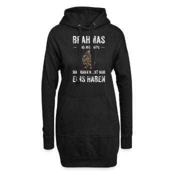 Brahma Hühner I Chicken Geflügel Motiv für - Hoodie-Kleid - Schwarz - Vorne