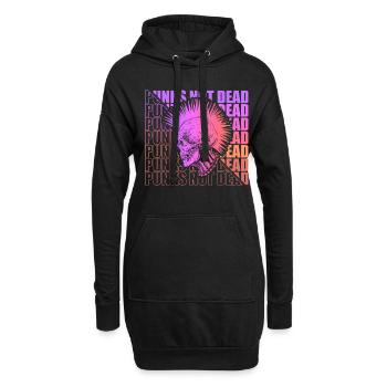 Punk Rock Pogo Anarchie Punks Punk Rocker Punk - Sweat-shirt à capuche long Femme - noir - Devant