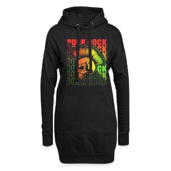 Punk Rock Pogo Anarchie Punks Punk Rocker Punk - Sweat-shirt à capuche long Femme - noir - Devant