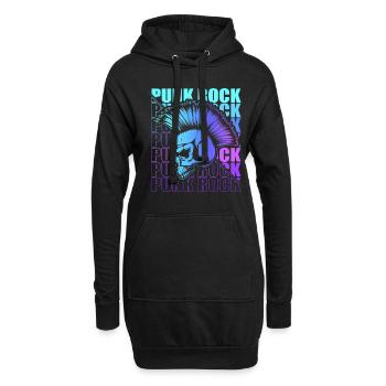 Punk Rock Pogo Anarchie Punks Punk Rocker Punk - Sweat-shirt à capuche long Femme - noir - Devant
