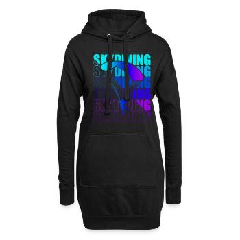 Skydive Freefly Fallschirmspringer Shirt Skydiving - Hoodie-Kleid - Schwarz - Vorne