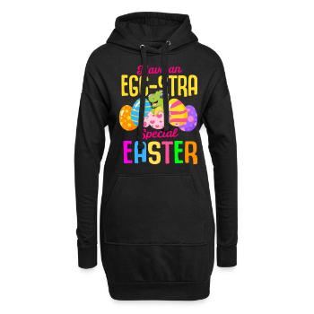 Ostern T-rex Dinosaurier Kaninchen Osterhase - Hoodie-Kleid - Schwarz - Vorne