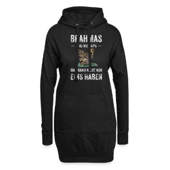 Brahma Hühner I Chicken Geflügel Motiv für - Hoodie-Kleid - Schwarz - Vorne