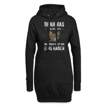 Brahma Hühner I Chicken Geflügel Motiv für - Hoodie-Kleid - Schwarz - Vorne