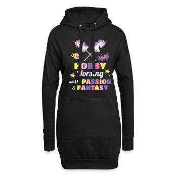 Passion & Fantasy Hobby Horsing - Hoodie-Kleid - Schwarz - Vorne