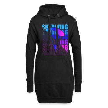 Skydive Freefly Fallschirmspringer Shirt Skydiving - Hoodie-Kleid - Schwarz - Vorne