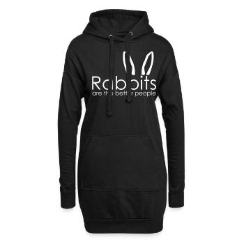 Lapin Lapin Lapin - Sweat-shirt à capuche long Femme - noir - Devant