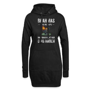 Brahma Hühner I Chicken Geflügel Motiv für - Hoodie-Kleid - Schwarz - Vorne