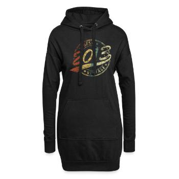 Best Vintage Jahrgang 2013 Retro Design - Hoodie-Kleid - Schwarz - Vorne
