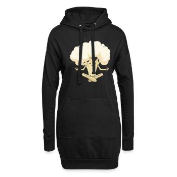 Yoga du chou-fleur - Sweat-shirt à capuche long Femme - noir - Devant