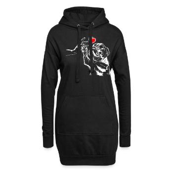 Bulldog Love Dogs High Five - Sweat-shirt à capuche long Femme - noir - Devant