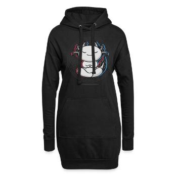 Namaste Axolotl Mandala Lotus Méditation Axolotl - Sweat-shirt à capuche long Femme - noir - Devant