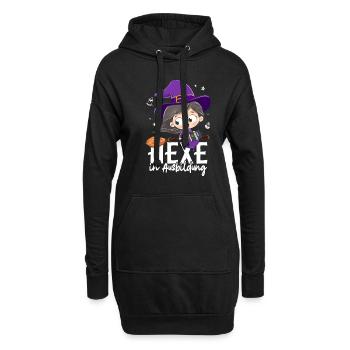 Hexe In Ausbildung - Hoodie-Kleid - Schwarz - Vorne