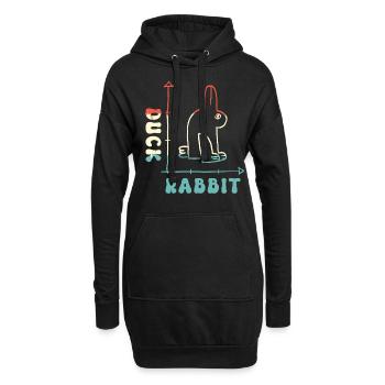 Kaninchen Besitzer Tier Kaninchen Liebhaber Hase - Hoodie-Kleid - Schwarz - Vorne