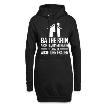 Bauherrin - Hoodie-Kleid - Schwarz - Vorne