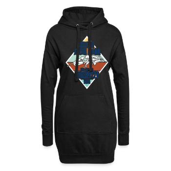 Zugspitze Berge - Hoodie-Kleid - Schwarz - Vorne