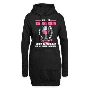 Bier Bauherrin - Hoodie-Kleid - Schwarz - Vorne