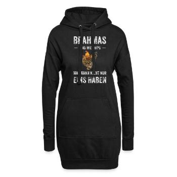 Brahma Hühner I Chicken Geflügel Motiv für - Hoodie-Kleid - Schwarz - Vorne