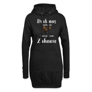 Brahma Hühner I Chicken Geflügel Motiv für - Hoodie-Kleid - Schwarz - Vorne