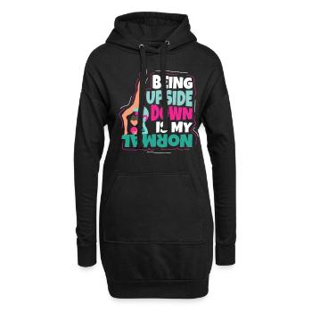 Being Upside Down Gymnastik Turnen - Hoodie-Kleid - Schwarz - Vorne