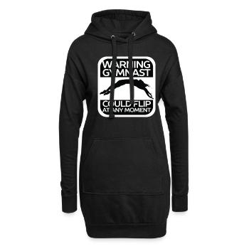 Warning Gymnast Gymnastics Gymnastics Turner - Hoodie Dress - black - Front