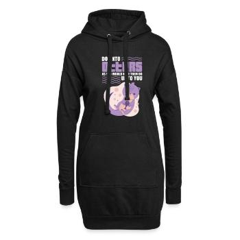 Loutre de mer Loutre Cadeau de loutre - Sweat-shirt à capuche long Femme - noir - Devant