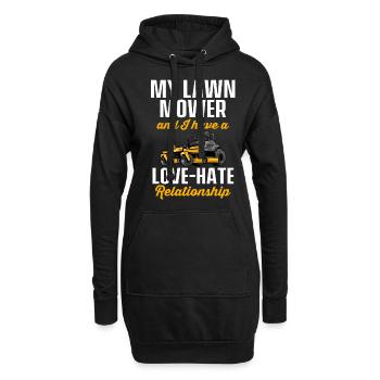 Rasenmäher Mähen Landschaftsbau Landschaftsgärtner - Hoodie-Kleid - Schwarz - Vorne